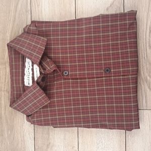 MIZZEN MAIN Trim Fit Dark Red Plaid Medium Shirt